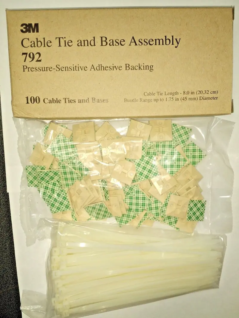 3M 792 Cable Tie Mounting Base Assembly — 100-Count, Industrial-Grade, USA-Made