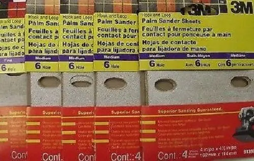 3M Palm Sander Sheets – Medium-Grit Sandpaper, 20-Sheet Pack (9139NA)