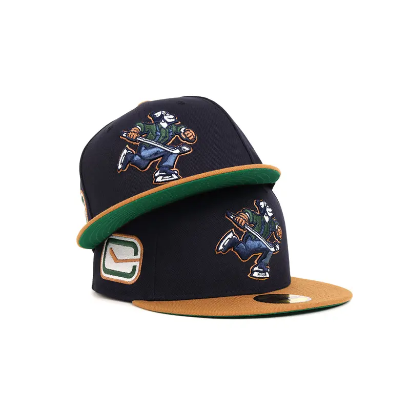 Abbotsford Canucks Navy & Bronze Alternate Logo SP 59Fifty Fitted Cap