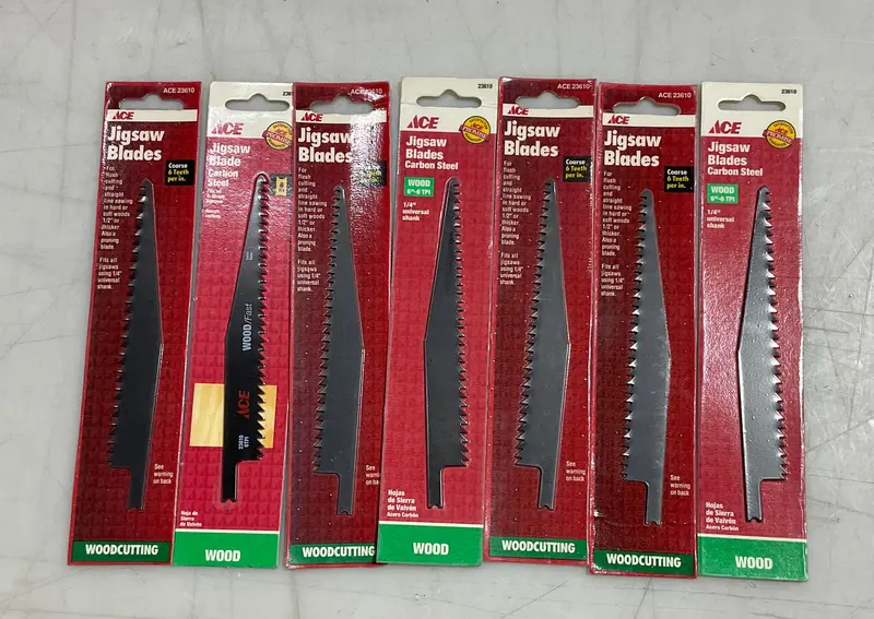 Ace 23610 6-Inch Wood Jigsaw Blades – 6 TPI, 1/4-Inch Shank, 7-Pack