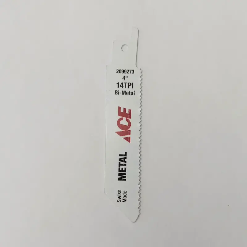 ACE by Bosch 4″ Reciprocating Saw Blade – 14 TPI Bi-Metal for Clean Metal Cutting