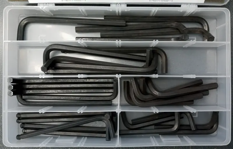 ALLEN 19988 Heavy-Duty Hex Key Set – 30-Piece SAE Metric Storage Kit
