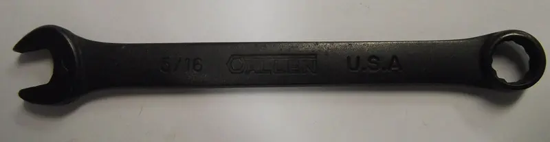 Allen 20206B Black Combination Wrench – 5/16″ SAE, Drop-Forged Steel, Made in USA
