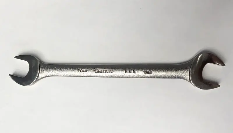Allen 21117 17mm–19mm Adjustable Open-End Wrench – Chrome Plated, USA