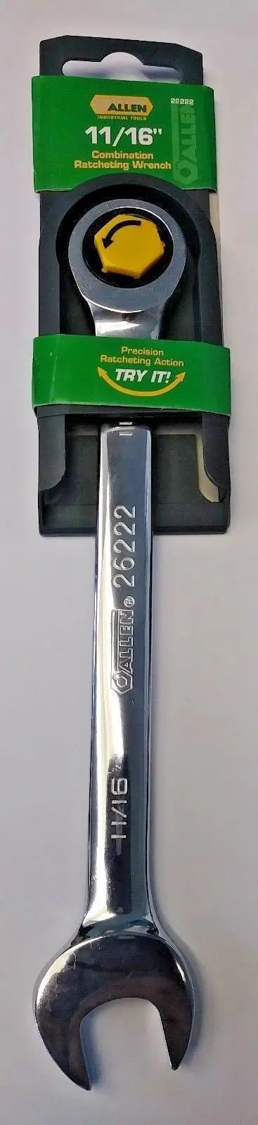 Allen 26222 Ratcheting Combination Wrench – 11/16-Inch, Compact Design