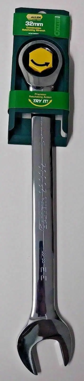 Allen 26332 Extra-Long Ratcheting Combination Wrench – 32mm, High-Leverage Design