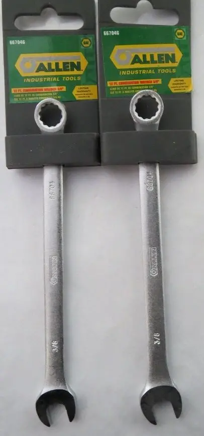 Allen 3/8-Inch 12-Point Combination Wrench Set – Dual-Ended, 2-Piece Metric Kit (Model 66704G)