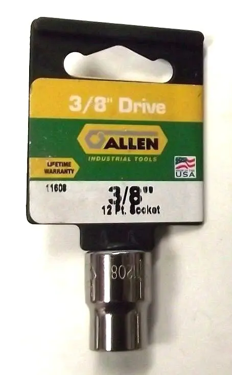 ALLEN 3/8-Inch Drive 12-Point Socket – 3/8-Inch Size (11208/11608)