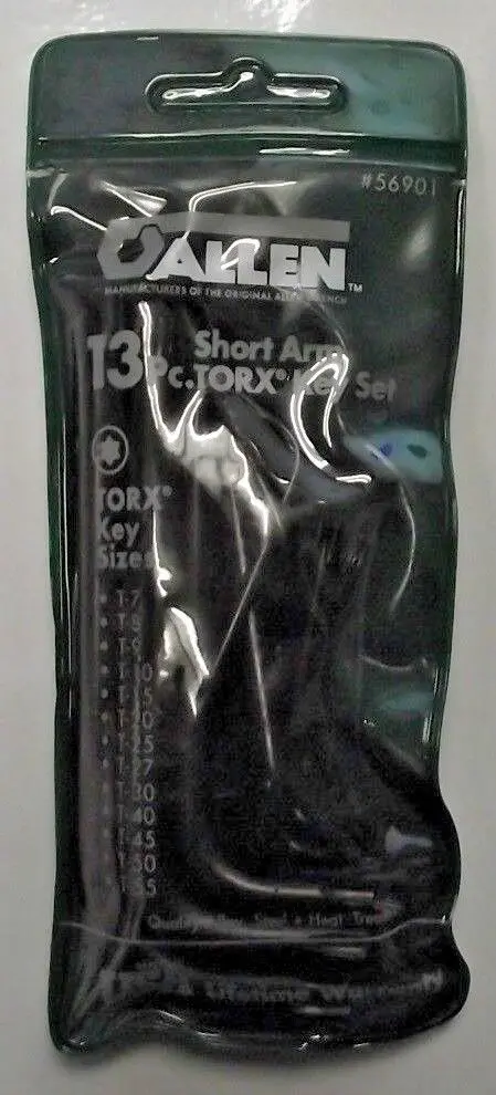 Allen 56901 13-Piece Short-Arm Torx Key Set – Compact Professional Kit, USA