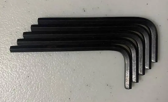 Allen 57124 4mm Short-Arm L-Shaped Hex Key Set – 5-Piece, Made in USA