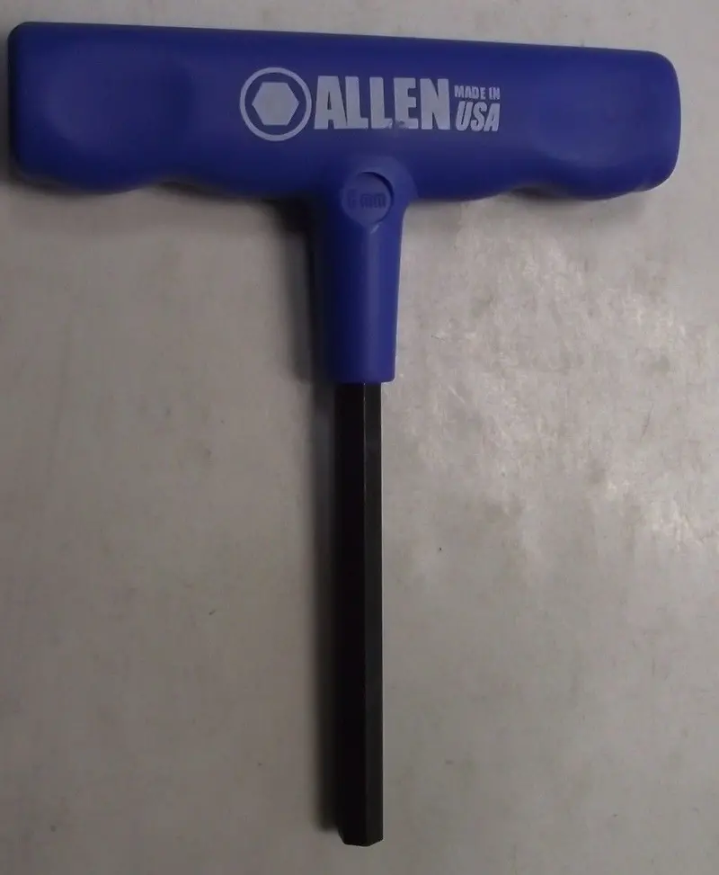 Allen 57852 T-Handle Hex Key – 8mm, 6-1/8″ Length, Ergonomic Grip, Made in USA