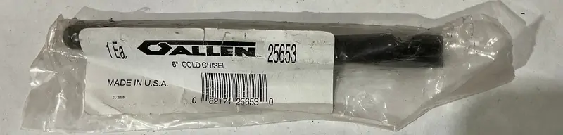 Allen 6″ Cold Chisel – Full-Size, Tempered Steel Tool for Heavy-Duty Metal Work