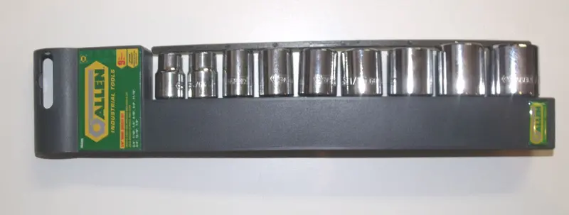 Allen 66639G 3/8-Inch Drive SAE Socket Set — 9-Piece Standard Measurement Kit