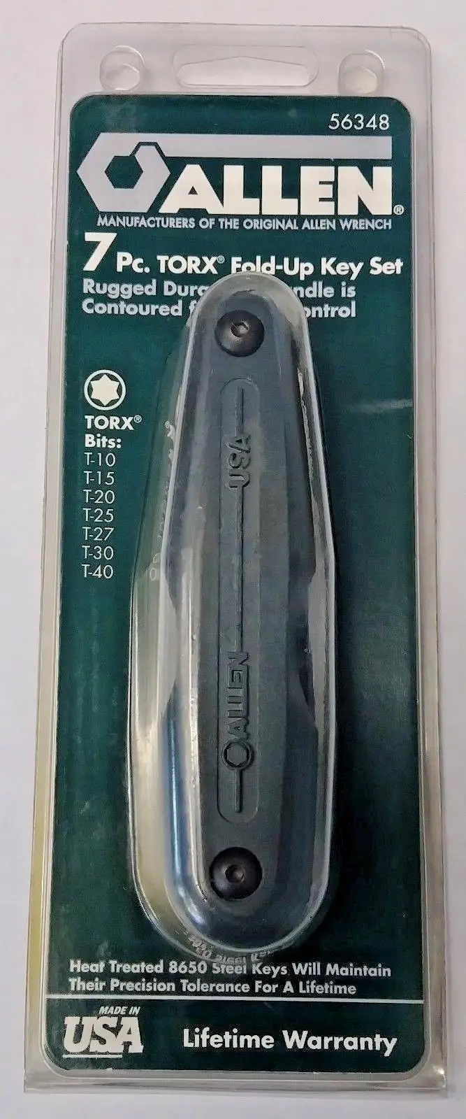 Allen Duracast Torx Fold-Up Key Set – 7-Piece Precision Tool Kit Made in USA