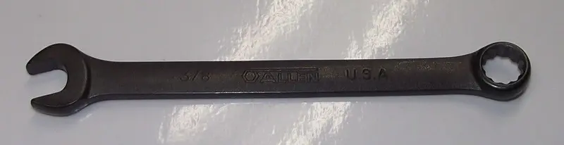 Allen SAE 3/8″ Black Combo Wrench – 12-Point, Durable Forged Steel