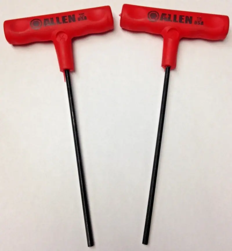 Allen T-Handle Hex Key Set – 1/8″, Cushion-Grip Design (2-Pack, Made in USA)
