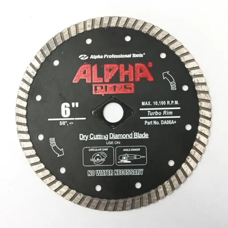 Alpha DA06A+ 6-Inch Dry-Cut Diamond Blade – Granite & Masonry, Japanese-Made