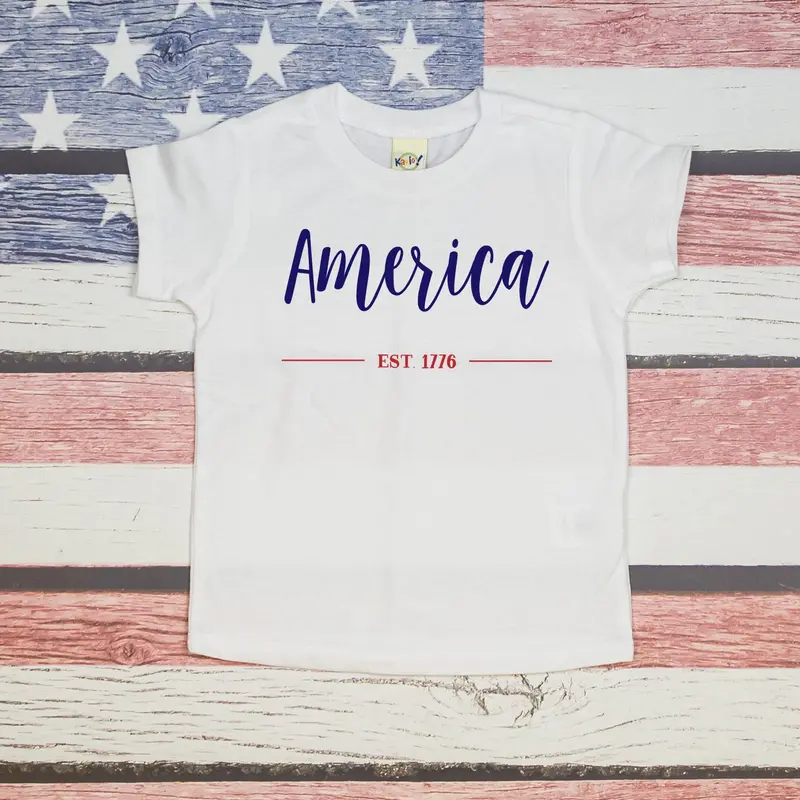 ‘America Est. 1776’ Patriotic Graphic T-Shirt