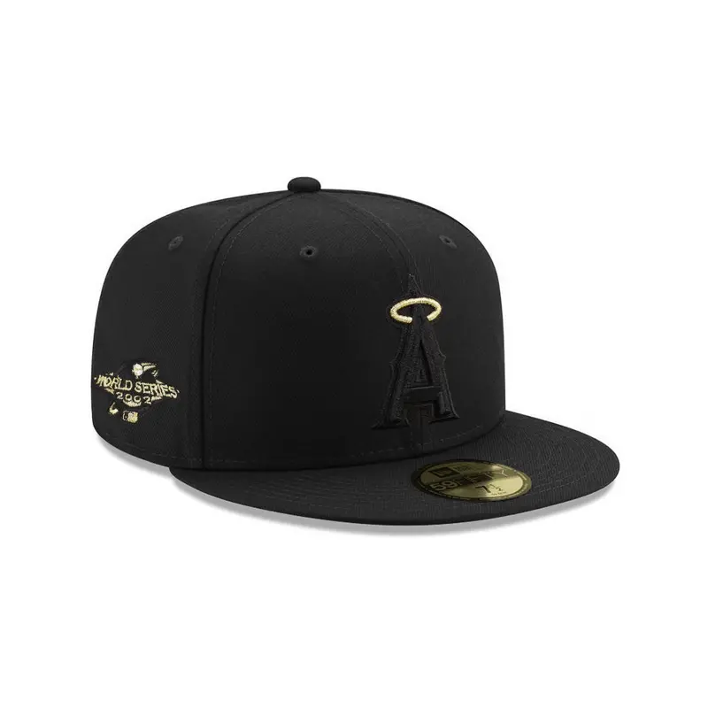Anaheim Angels 2002 World Series Champion Black Metallic and Gold SP 59Fifty Fitted Cap