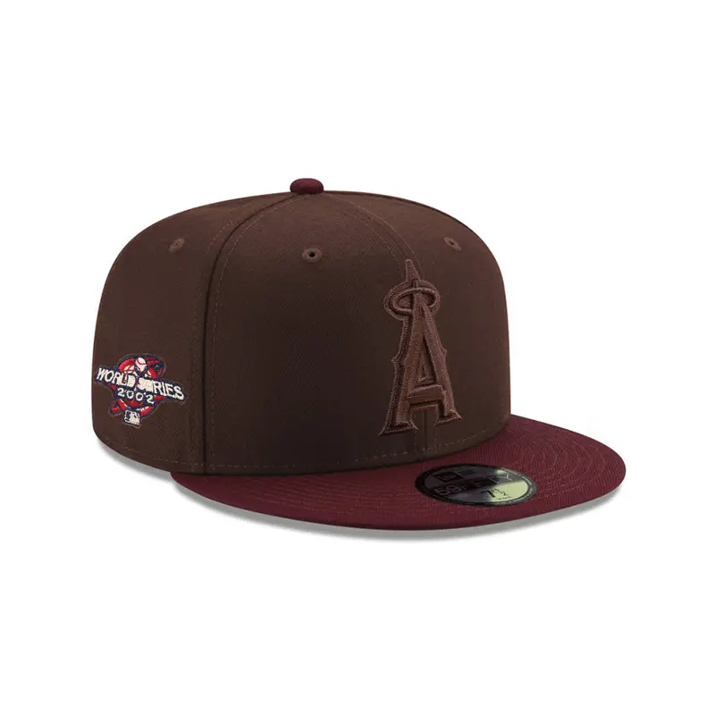 Anaheim Angels 2002 World Series SP 59Fifty Fitted – Brown & Maroon Two-Tone
