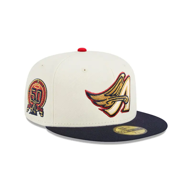 Anaheim Angels 50th Anniversary Chrome & Navy 2-Tone 59Fifty Fitted Cap