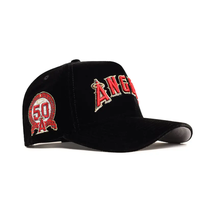 Anaheim Angels 50th Anniversary SP 9Forty A-Frame – Black Velvet Finish