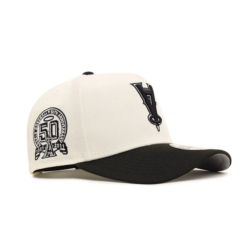 Anaheim Angels 50th Anniversary SP 9Forty A-Frame – Upside-Down Chrome Black Two-Tone
