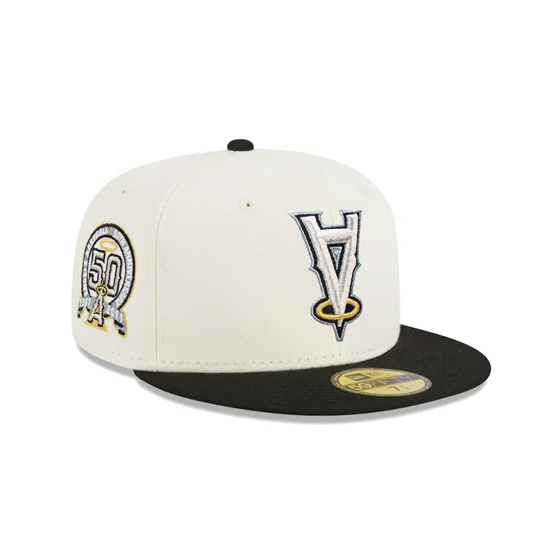 Anaheim Angels Chrome Black Upside-Down 50th Anniversary 59Fifty Cap