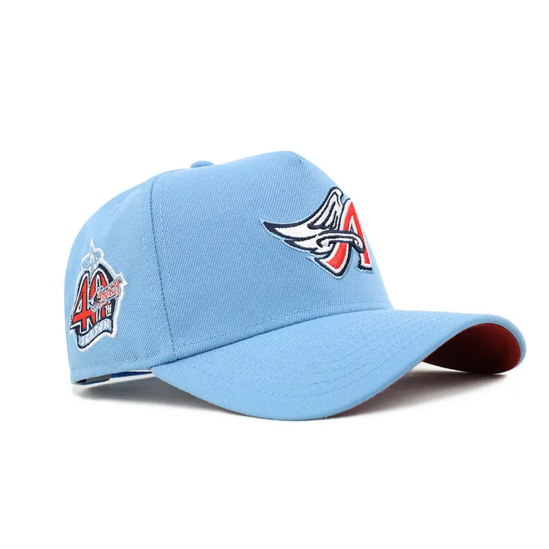 Anaheim Angels Cooperstown Sky Blue 40th Anniversary 9Forty A-Frame Snapback