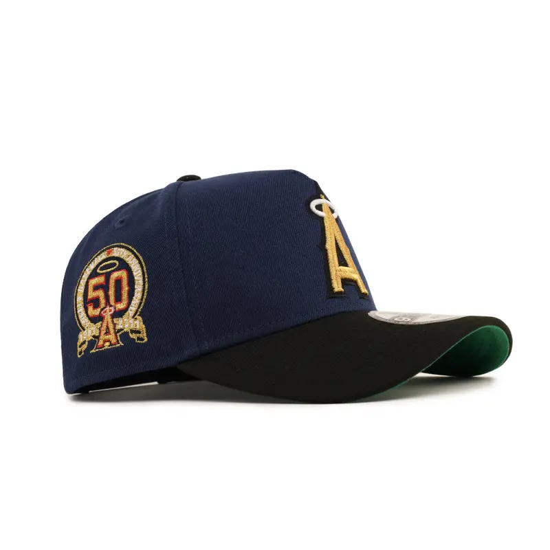 Anaheim Angels Oceanside Blue & Black 50th Anniversary Snapback Cap