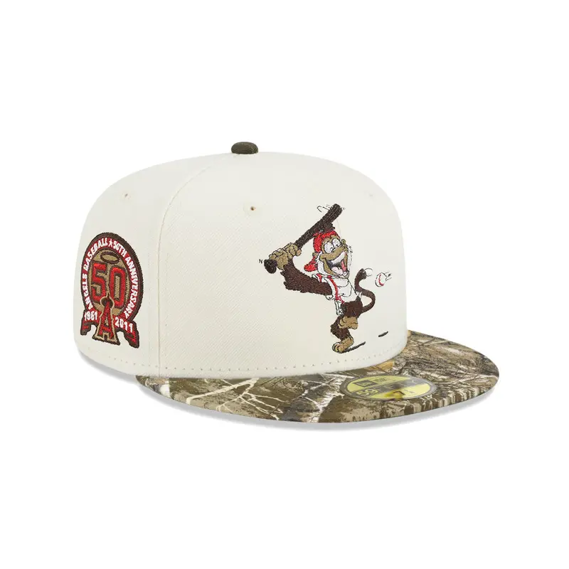 Anaheim Angels Rally Monkey 59Fifty Fitted – Chrome & Camo 50th Anniversary Edition