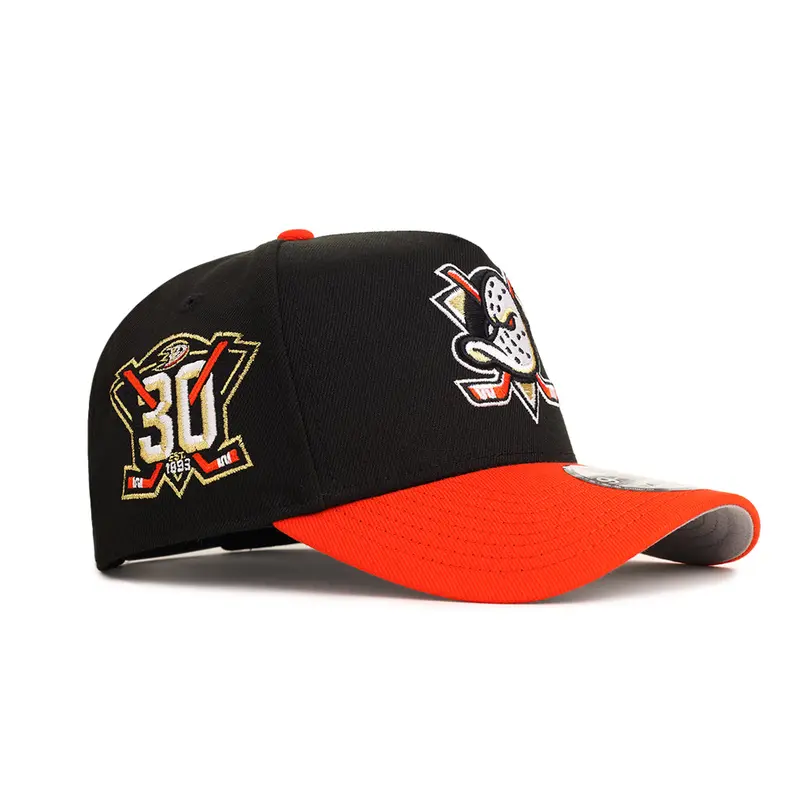 Anaheim Ducks 30th Anniversary Black-Orange Two-Tone Special Edition 9Forty A-Frame Snapback