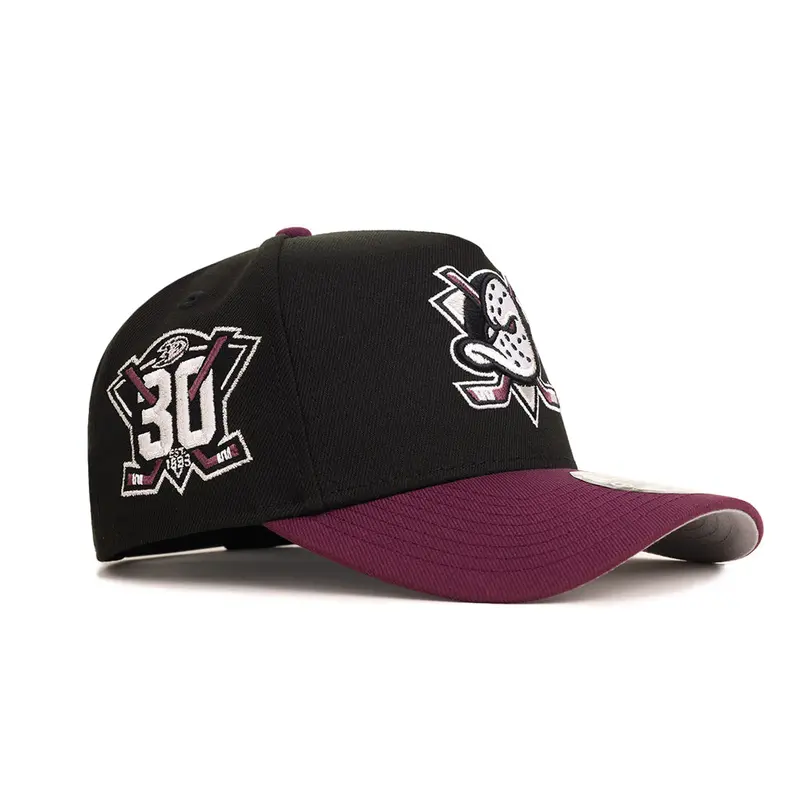 Anaheim Ducks 30th Anniversary Black-Plum Two-Tone Special Edition 9Forty A-Frame Snapback