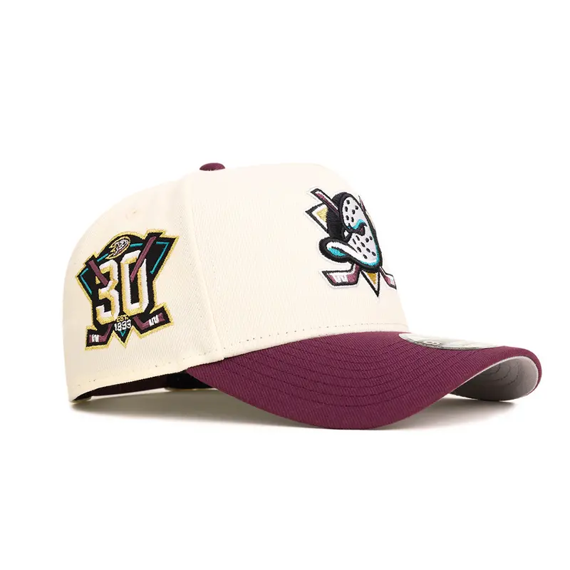 Anaheim Ducks 30th Anniversary Chrome-Plum Two-Tone Special Edition 9Forty A-Frame Snapback