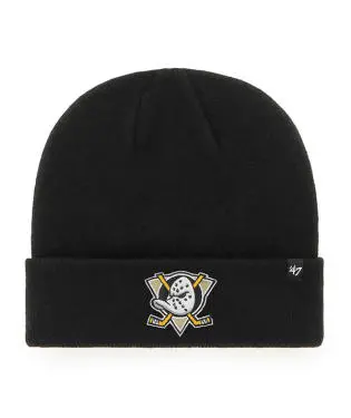 Anaheim Ducks Basic Black Cuffed Knit Beanie