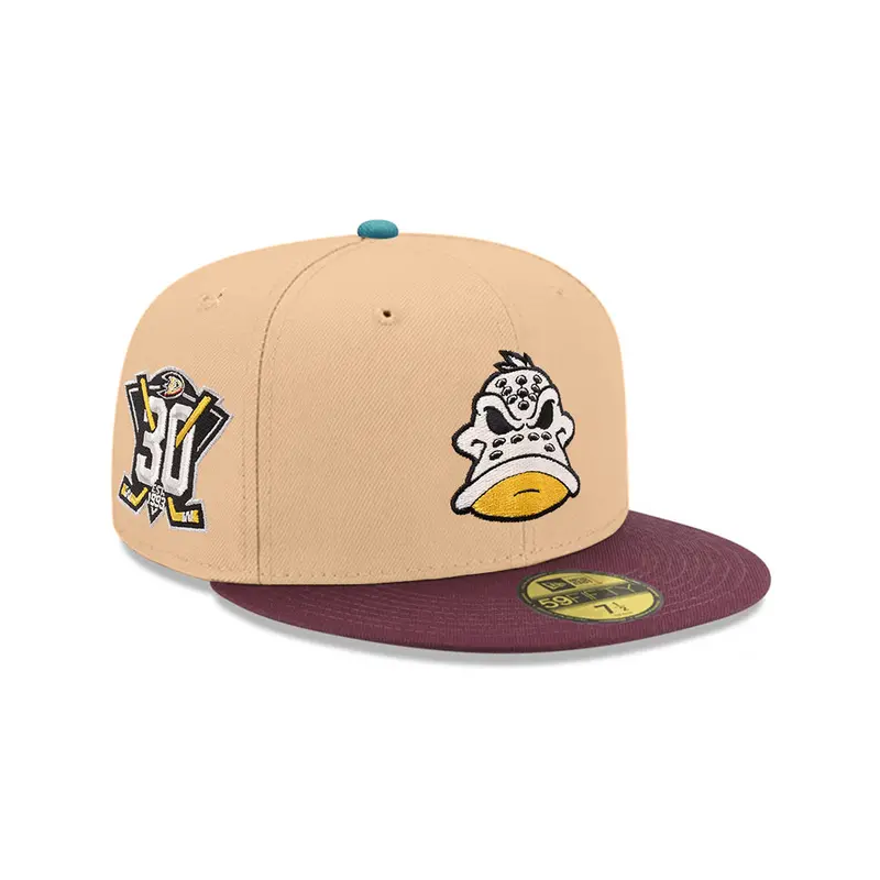 Anaheim Ducks Candied Pecan-and-Plum Dual-Tone 30th Anniversary NHL 59Fifty Fitted Cap