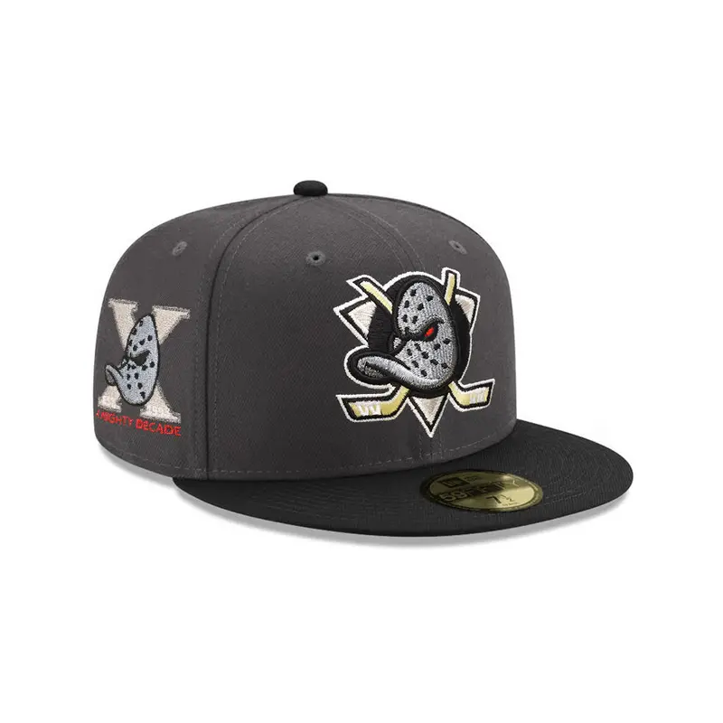 Anaheim Ducks Graphite & Black 10th Anniversary 59Fifty Fitted Cap
