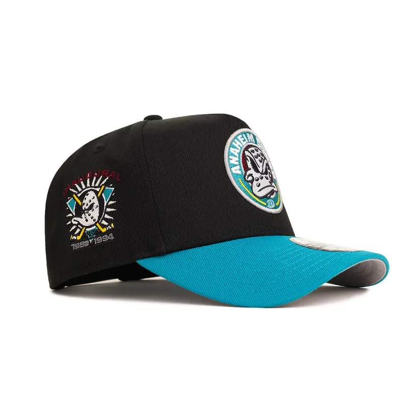 Anaheim Ducks Inaugural Season Black-Teal Two-Tone Special Edition 9Forty A-Frame Snapback