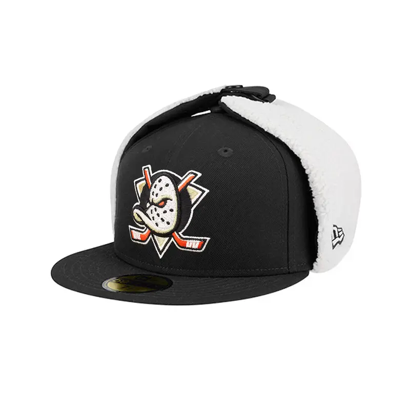 Anaheim Ducks NHL Dog Ear Black & Orange 59Fifty Fitted Cap