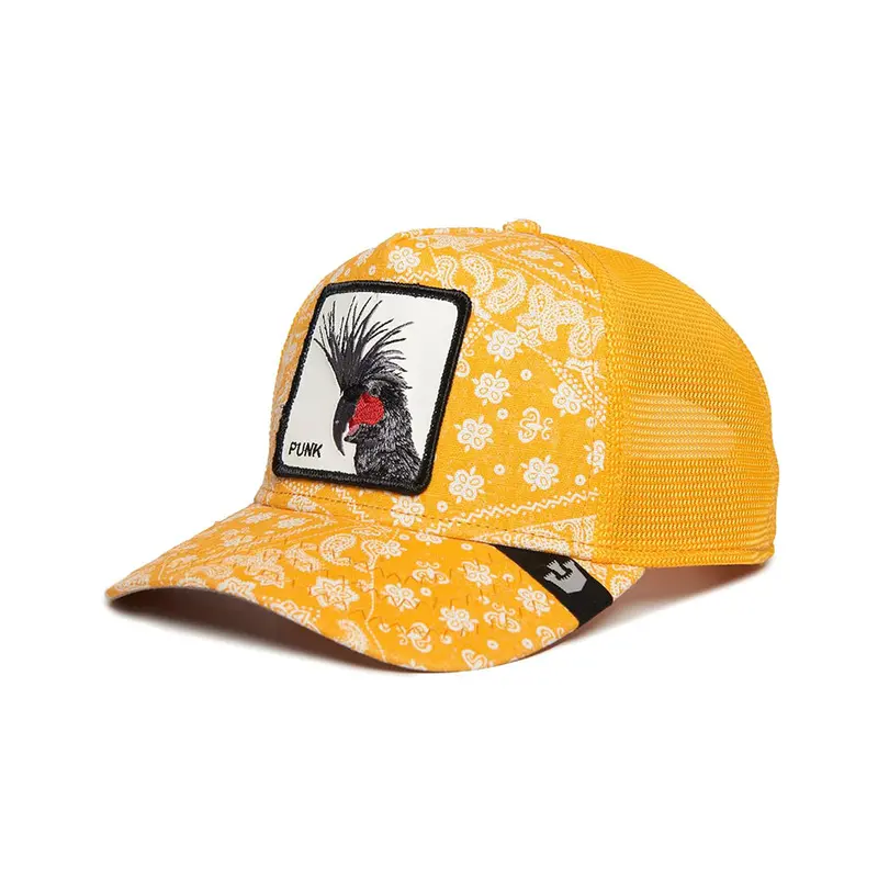 Animal Farm Paisley Punk Yellow Trucker Snapback