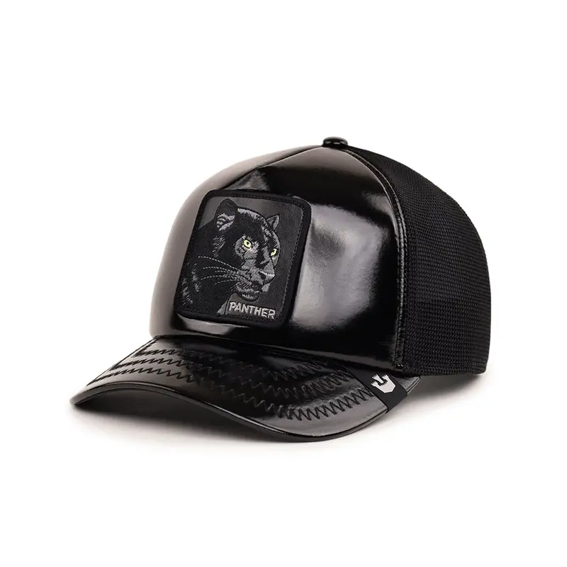 Animal Farm Panther Obsidian Black Mesh Trucker Snapback