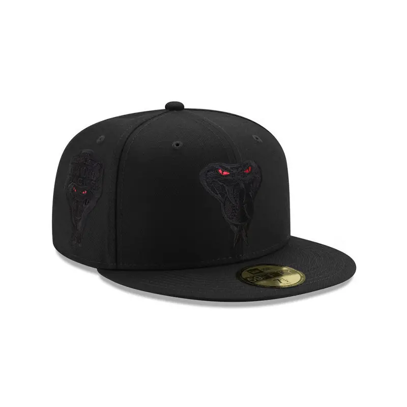 Arizona Diamondbacks 1998 Inaugural Season Black-on-Black Cap with Red Accents – SP 59Fifty Fitted
