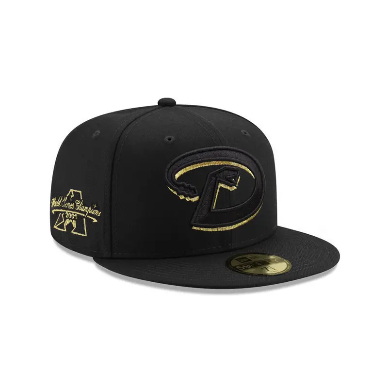 Arizona Diamondbacks 2001 World Series Champion Black Metallic and Gold SP 59Fifty Fitted Cap