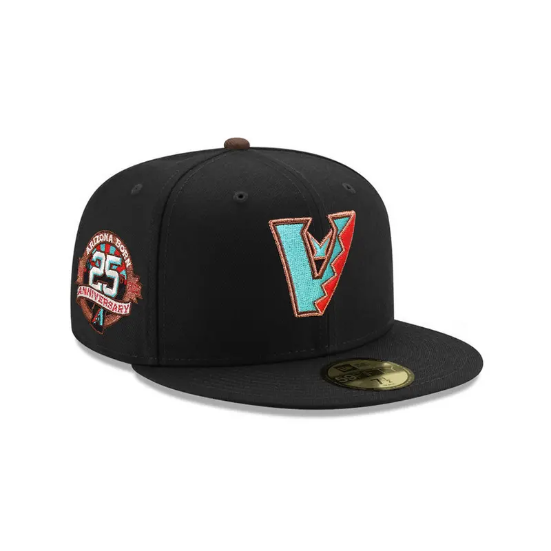 Arizona Diamondbacks 25th Anniversary Upside-Down Logo Black SP 59Fifty Fitted Hat