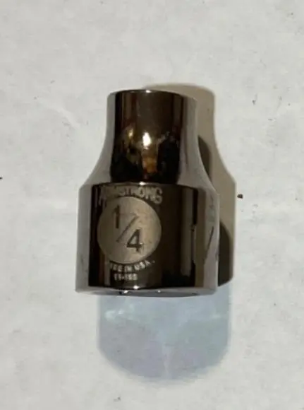 Armstrong 1/4″ 12-Point 3/8″ Drive Socket – Compact USA-Built Utility Socket