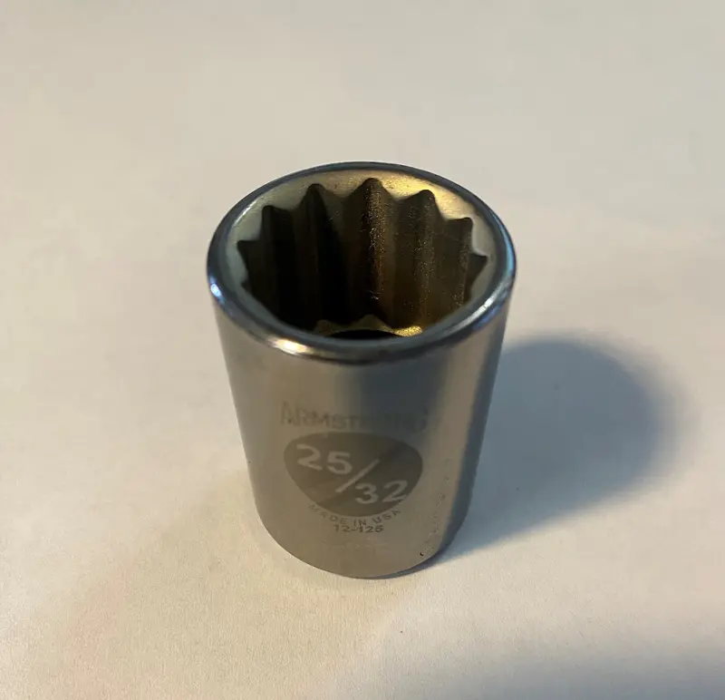 Armstrong 12-125 12-Point Socket — 1/2″ Drive, 25/32″ Size, USA-Made