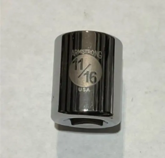 Armstrong 12-422 11/16-Inch 8-Point 1/2-Inch Drive Socket – Made in USA