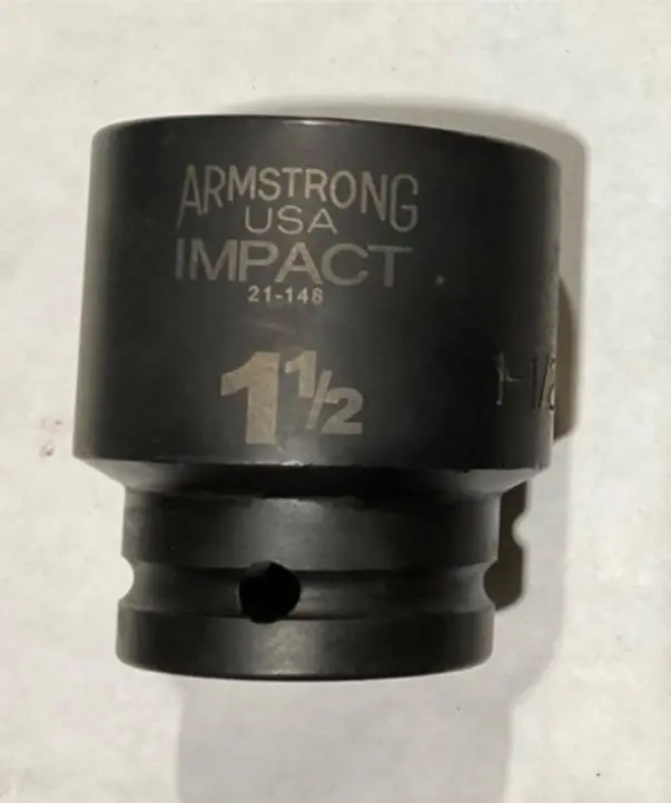 Armstrong 12-Point Impact Socket – 1-1/2 Inch, 3/4 Inch Drive for High-Torque Use