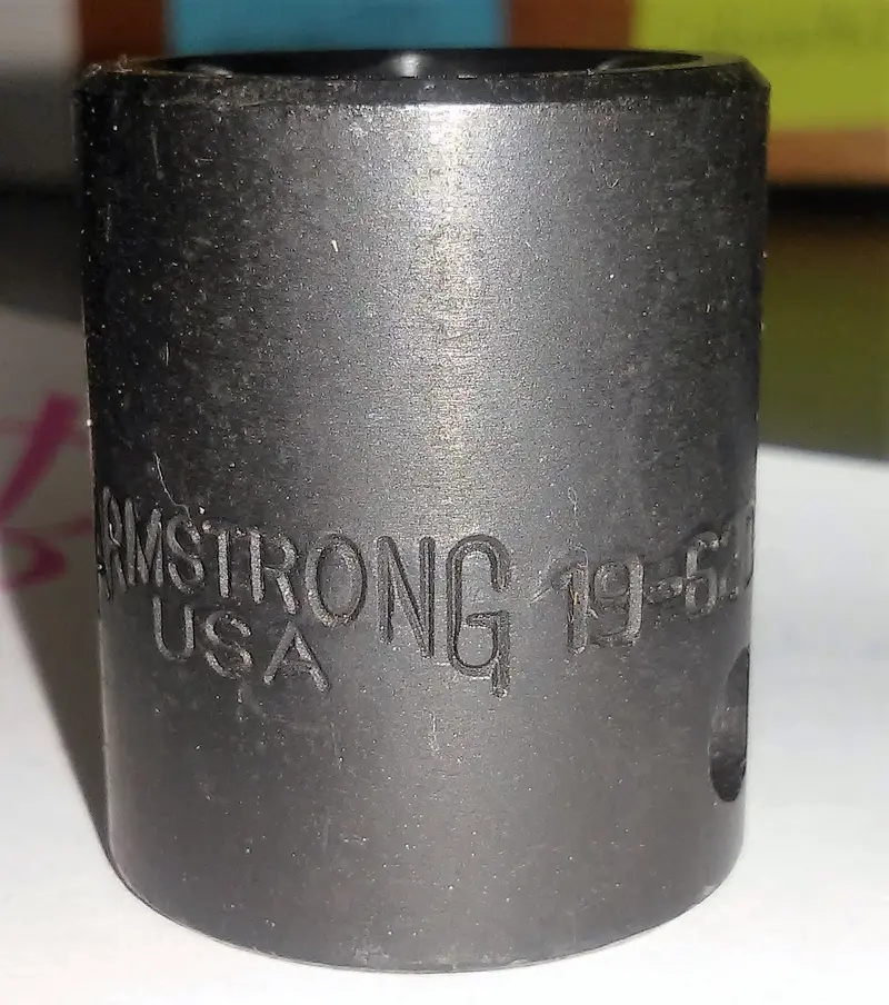 Armstrong 19-620A 3/8-Inch Drive 6-Point Impact Socket — 5/8-Inch Size, USA Engineered