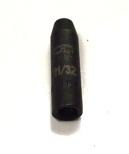 Armstrong 19-710 11/32-Inch 3/8-Inch Drive Deep Impact Socket — 6-Point, Made in USA